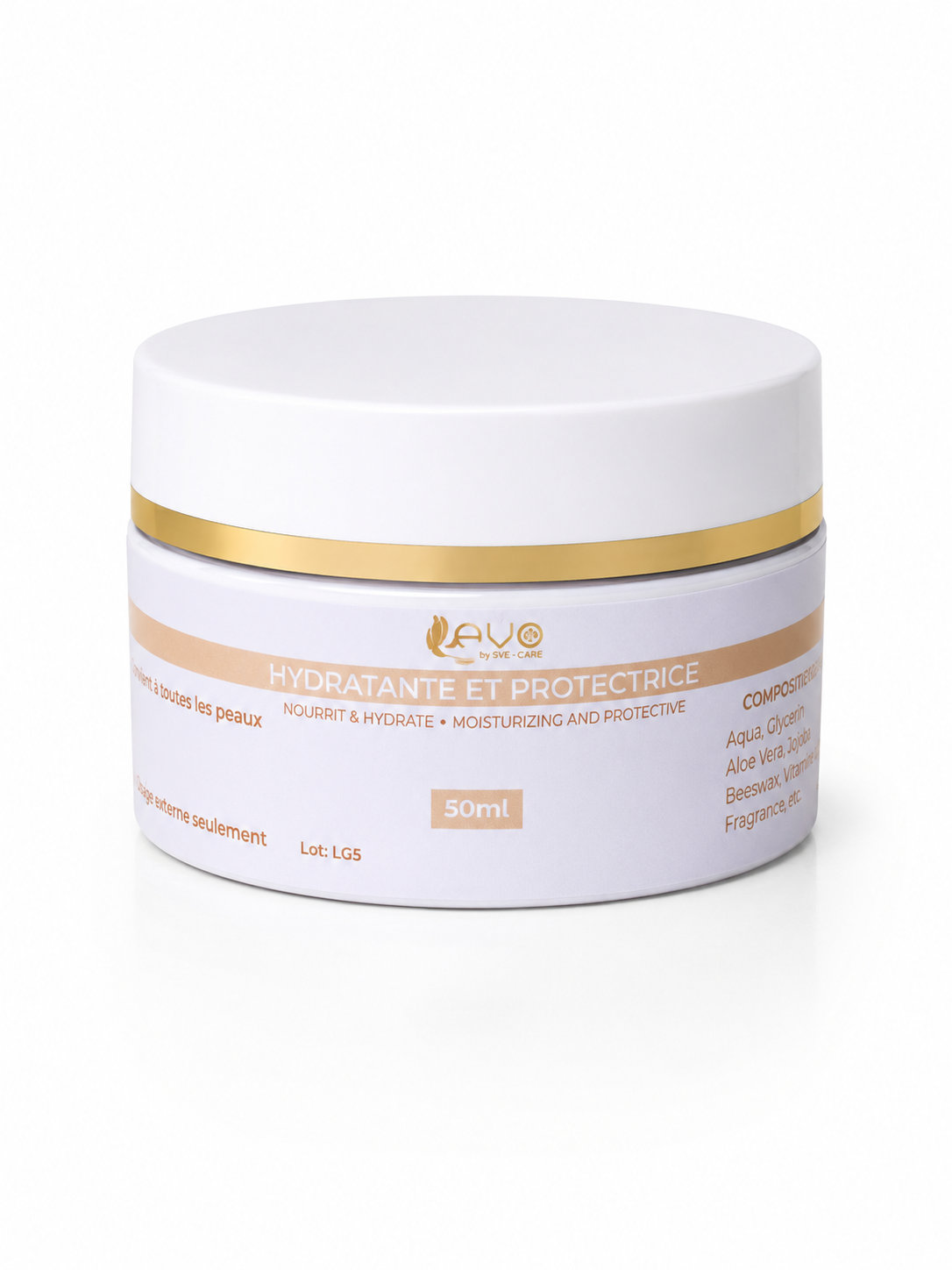 Crème de visage hydratante et protectrice jour